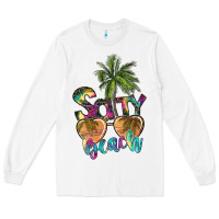 White salty beach Long Sleeve Tee - SublimationCraftShop