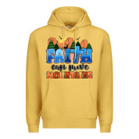 Antique Gold faith can move mountains Premium Hoodie - MaliasSmallBusiness