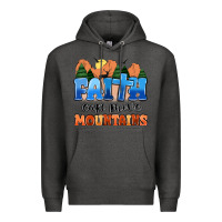 Charcoal Heather faith can move mountains Premium Hoodie - MaliasSmallBusiness