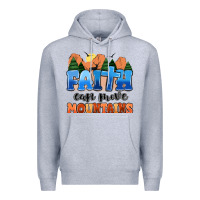 Heather Grey faith can move mountains Premium Hoodie - MaliasSmallBusiness