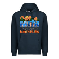 Navy faith can move mountains Premium Hoodie - MaliasSmallBusiness