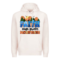 Pale Pink faith can move mountains Premium Hoodie - MaliasSmallBusiness