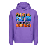 Purple faith can move mountains Premium Hoodie - MaliasSmallBusiness