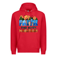 Red faith can move mountains Premium Hoodie - MaliasSmallBusiness