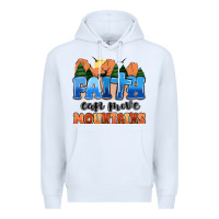 White faith can move mountains Premium Hoodie - MaliasSmallBusiness