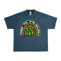 Midnight Navy western cactus rainbow Urban Heavy Tee - Zillion Design Studio
