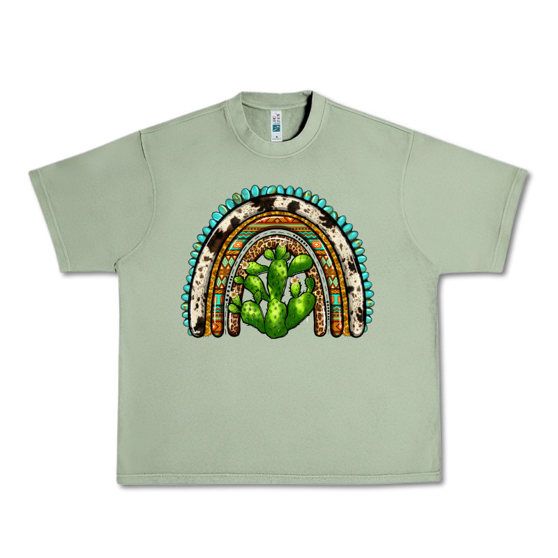 Western Cactus Rainbow Urban Heavy Tee by Zillion Design Studio | Teevron