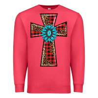 Cardinal christmas cross Premium Sweatshirt - BarkalooDesign