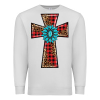 Dove Grey christmas cross Premium Sweatshirt - BarkalooDesign