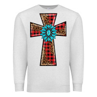 Oatmeal Heather christmas cross Premium Sweatshirt - BarkalooDesign