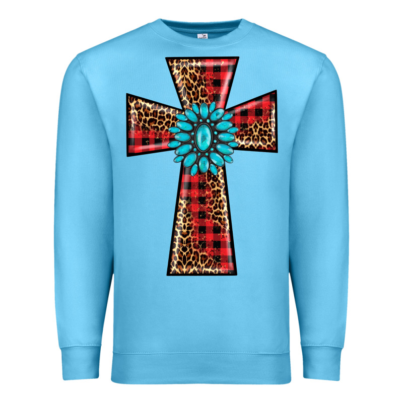 Christmas Cross Premium Sweatshirt by BarkalooDesign | Teevron