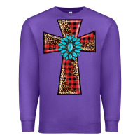Purple christmas cross Premium Sweatshirt - BarkalooDesign