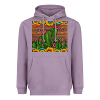 Lavender sunflowers turquoise serape cactus tumbler Heavyweight Hoodie - Artiststas