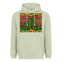 Matcha sunflowers turquoise serape cactus tumbler Heavyweight Hoodie - Artiststas