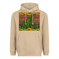 Mushroom sunflowers turquoise serape cactus tumbler Heavyweight Hoodie - Artiststas