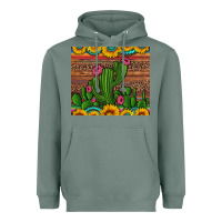 Sage sunflowers turquoise serape cactus tumbler Heavyweight Hoodie - Artiststas