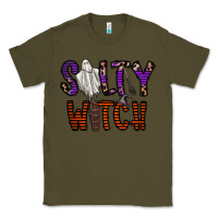 Army Green Salty Witch Classic Tee - CowhideDigitalArt