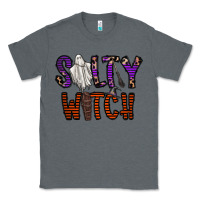 Charcoal Heather Salty Witch Classic Tee - CowhideDigitalArt