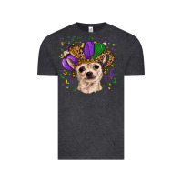 Vintage Black mardi gras hat chihuahua Vintage Tee - RanaPortraitStore