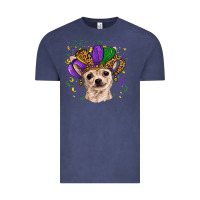 Vintage Denim mardi gras hat chihuahua Vintage Tee - RanaPortraitStore