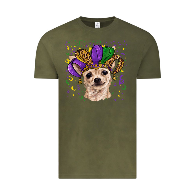 Mardi Gras Hat Chihuahua Vintage Tee by RanaPortraitStore | Teevron