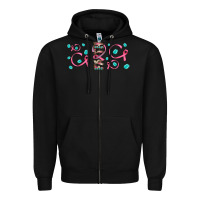 Black faith ribbon gemstone Zipper Hoodie - JahusDesignShop