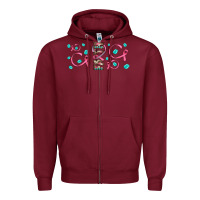 Burgundy faith ribbon gemstone Zipper Hoodie - JahusDesignShop