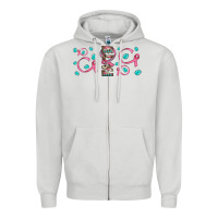 Dove Grey faith ribbon gemstone Zipper Hoodie - JahusDesignShop