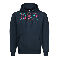 Navy faith ribbon gemstone Zipper Hoodie - JahusDesignShop