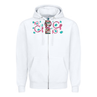 White faith ribbon gemstone Zipper Hoodie - JahusDesignShop