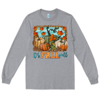 Heather Grey it's fall y'all Long Sleeve Tee - HRA Design Shop