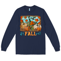 Navy it's fall y'all Long Sleeve Tee - HRA Design Shop