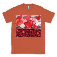 Copper valentine's day red hearts red leopard Classic Tee - BarkalooDesign