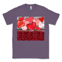 Lavender valentine's day red hearts red leopard Classic Tee - BarkalooDesign