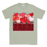 Matcha valentine's day red hearts red leopard Classic Tee - BarkalooDesign