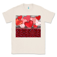 Natural valentine's day red hearts red leopard Classic Tee - BarkalooDesign