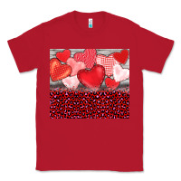 Red valentine's day red hearts red leopard Classic Tee - BarkalooDesign
