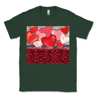 Sports Green valentine's day red hearts red leopard Classic Tee - BarkalooDesign