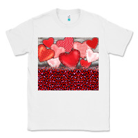 White valentine's day red hearts red leopard Classic Tee - BarkalooDesign