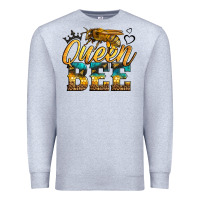 Heather Grey queen bee Premium Sweatshirt - LillyAllenDesigns