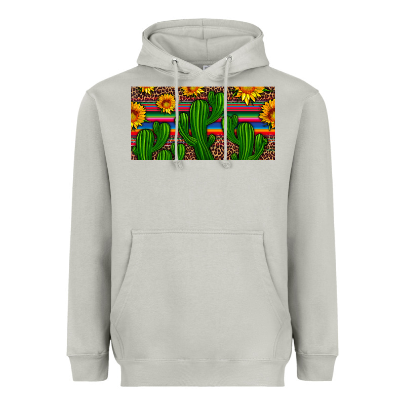 Sunflowers And Cactus License Plate Heavyweight Hoodie by Artiststas | Teevron