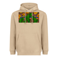 Mushroom sunflowers and cactus license plate Heavyweight Hoodie - Artiststas