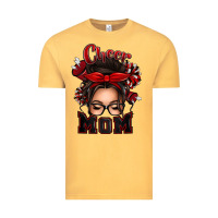 Vintage Mustard cheer mom messy bun Vintage Tee - texasbilliewilder