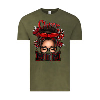 Vintage Olive cheer mom messy bun Vintage Tee - texasbilliewilder