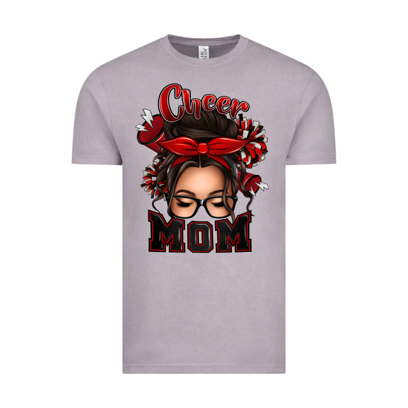 Cheer Mom Messy Bun Vintage Tee by texasbilliewilder | Teevron