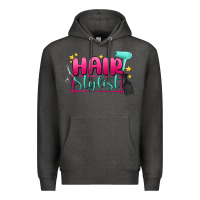 Charcoal Heather hair stylist Premium Hoodie - MaliasSmallBusiness