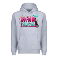 Heather Grey hair stylist Premium Hoodie - MaliasSmallBusiness