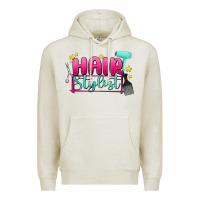 Oatmeal Heather hair stylist Premium Hoodie - MaliasSmallBusiness