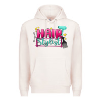 Pale Pink hair stylist Premium Hoodie - MaliasSmallBusiness