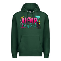 Sports Green hair stylist Premium Hoodie - MaliasSmallBusiness